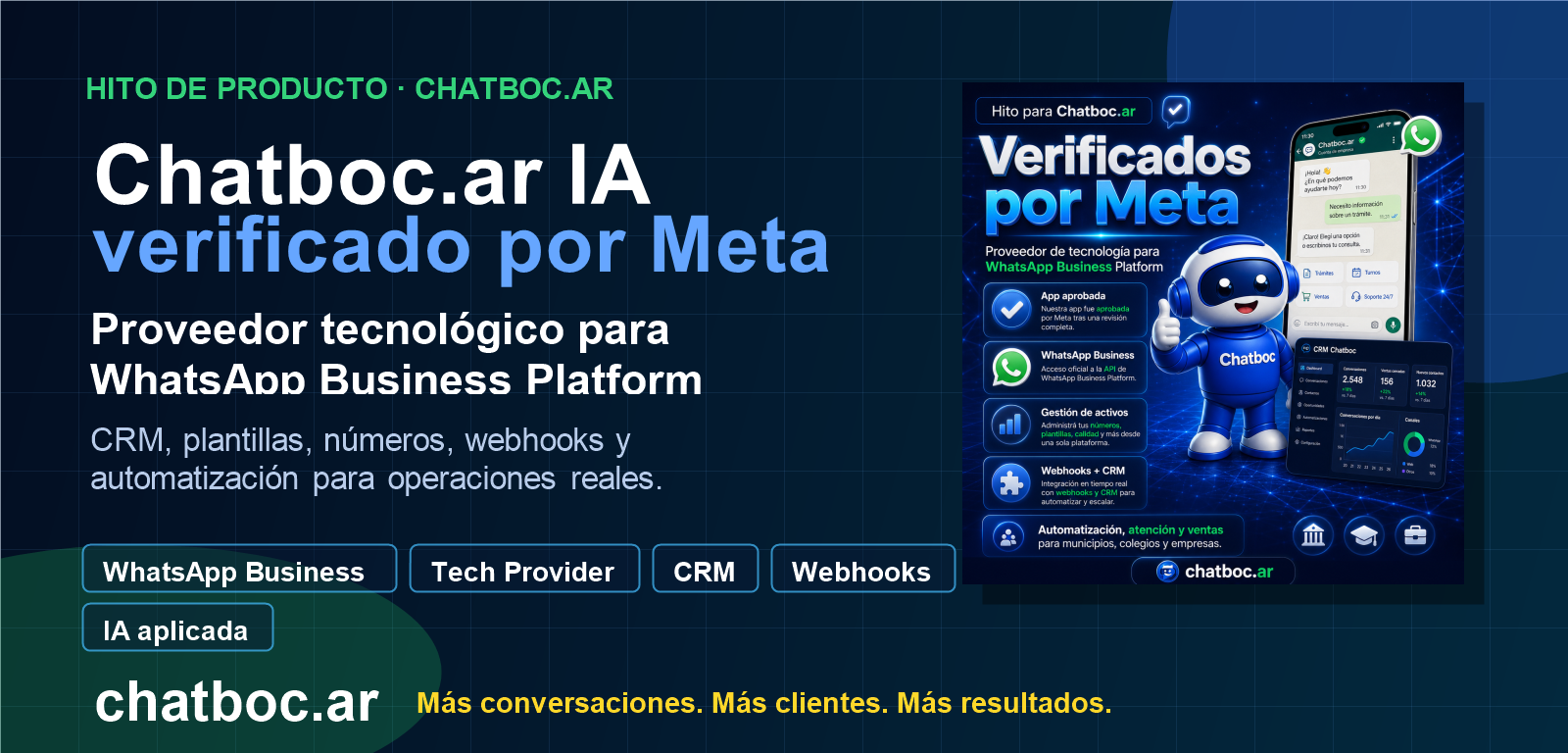 Chatboc.ar verified by Meta as a technology provider for WhatsApp Business Platform